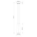 Lampa wisząca SULA 3P naturalne drewno GU10 IP20 SL.1101 SOLLUX