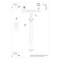 Lampa wisząca SULA 3P naturalne drewno GU10 IP20 SL.1101 SOLLUX