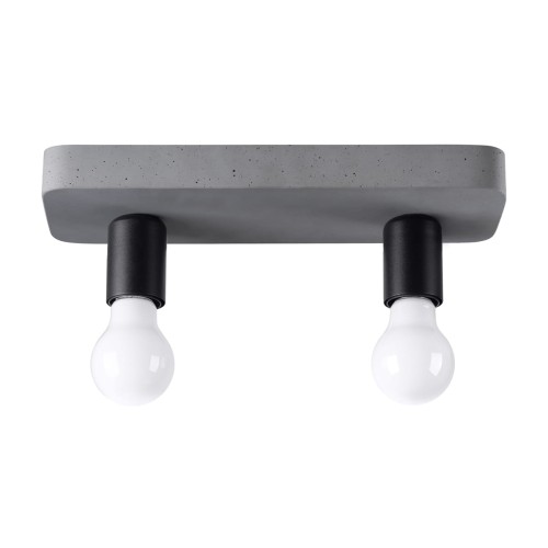 Plafon TAVO 2 szary E27 2x15W IP20 SL.1157 SOLLUX