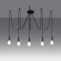 Żyrandol NESO 5 szary/czarny E27 5x15W IP20 SL.1161 SOLLUX