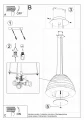 Żyrandol BELLA 60 czarny E27 3x60W IP20 SL.0734 SOLLUX